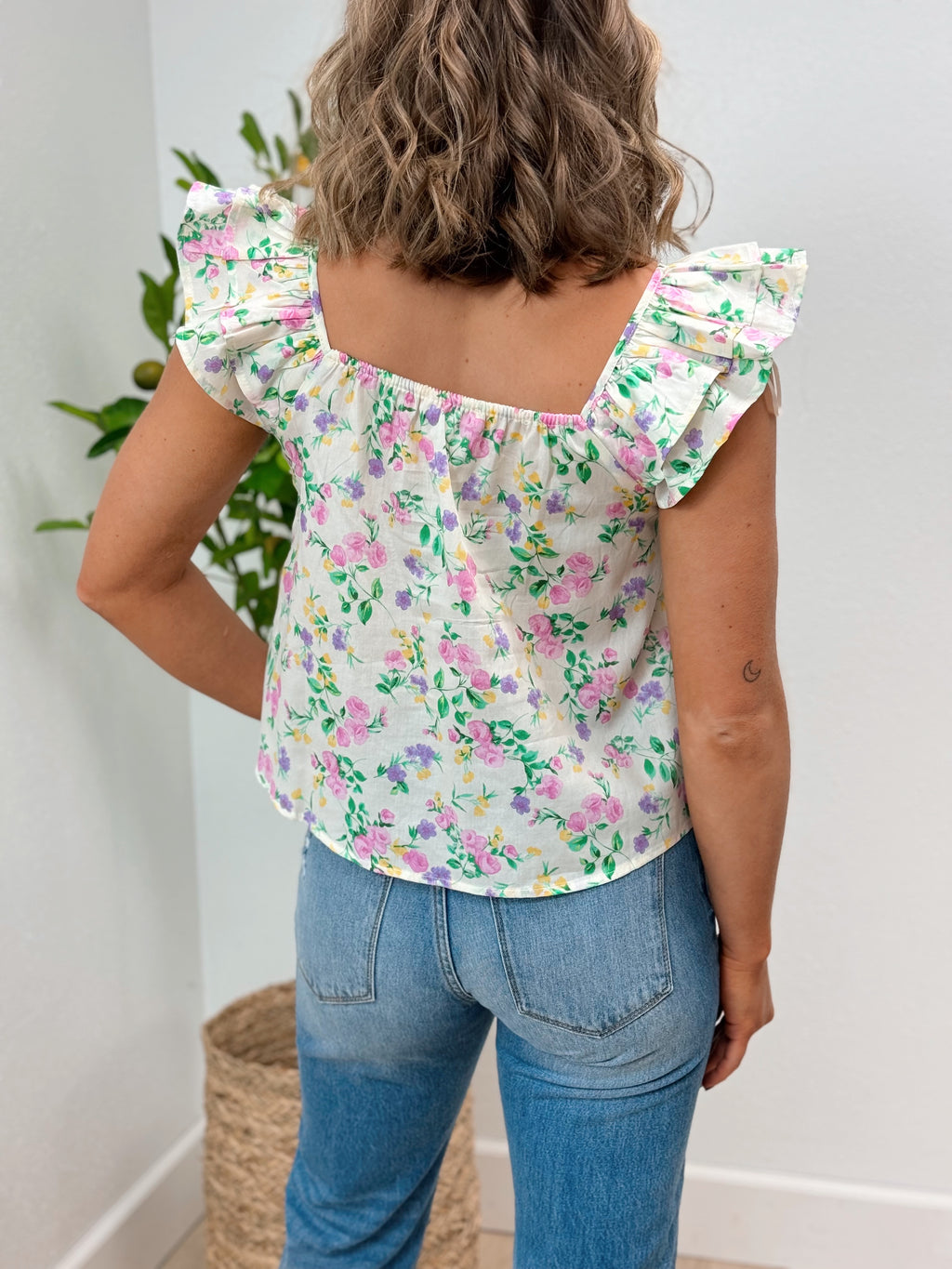 Lovely Day Floral Tank - Ivory