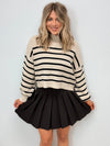 Living in the Now Pleated Mini Skirt - Brown