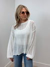 Island Time Open Knit Sweater - Ivory