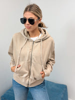 Throw and Go Zip Front Hoodie - Natural