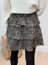 Flirty and Fun Ruffled Mini Skirt - Leopard