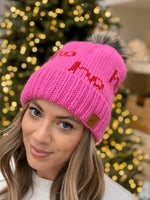 Ho Ho Hot Pink Beanie