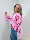 Love Letters Crewneck Sweater - Pink