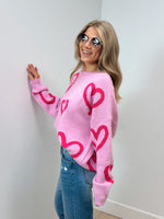 Love Letters Crewneck Sweater - Pink