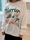 Merrier With a Martini Sweatshirt - 2 Colors