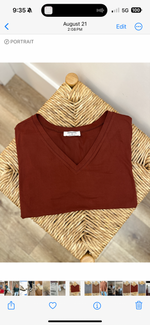 Boyfriend V Neck Tee - 4 Colors