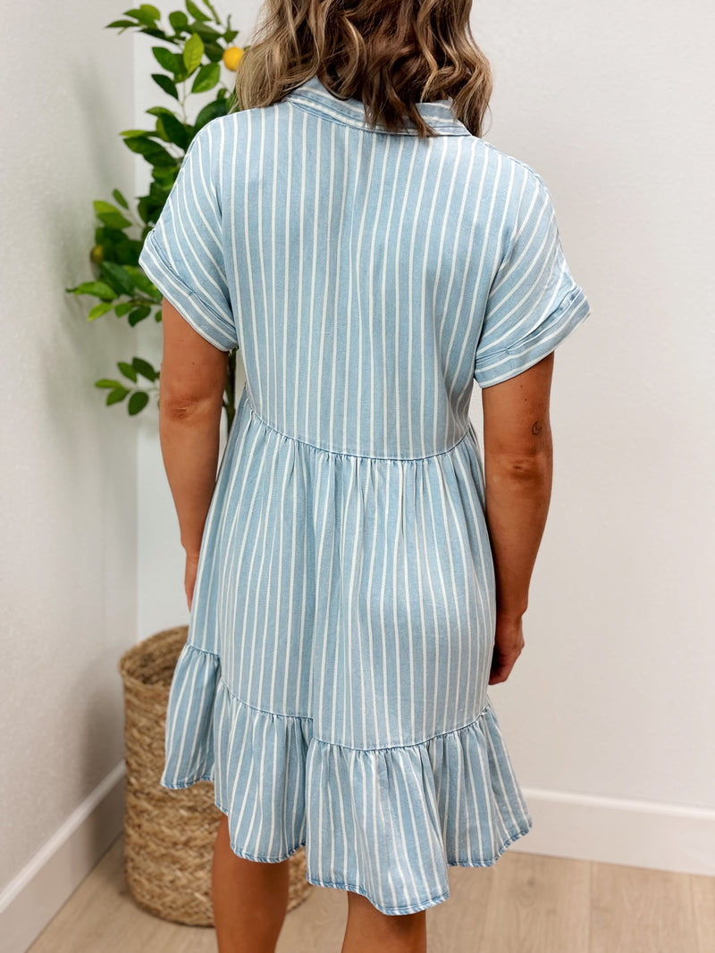 Sweet Pea Stripe Tencel Dress