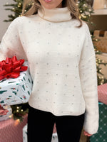 Stunning Rhinestone Sweater - Ivory