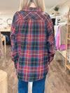 Katie Flannel Blouse - Red
