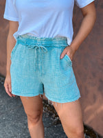 Gauze Frayed Hem Shorts - FINAL SALE