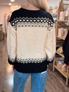 Fair Isle Crewneck Sweater - Black/Ivory
