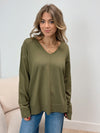 LaLa V Neck Sweater - Several Colors