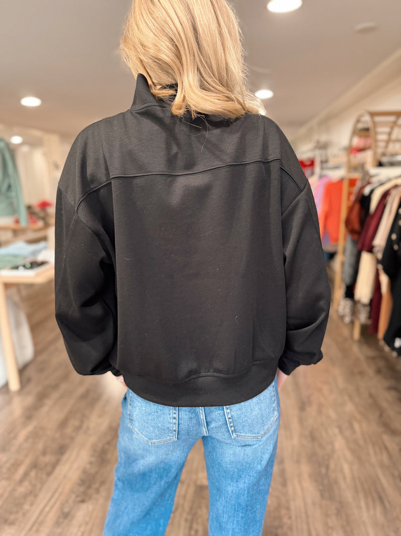 Scuba Half Zip Sweatshirt - Black