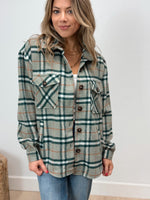 Meet Me at the Patch Flannel Shacket - Green