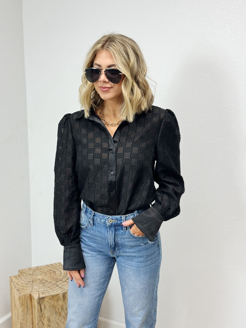 Going Out Checkered Blouse - FINAL SALE