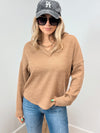 Miranda Notch Neck Knit Top - 4 Colors