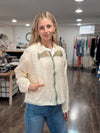 Life is Sweet Floral Jacket - Ivory/Sage