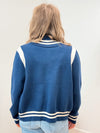 Team Captain Sweater Jacket - Navy