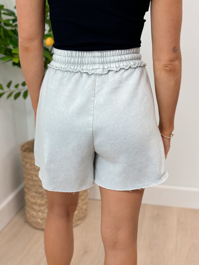 Casually Cute Fleece Shorts - Cement