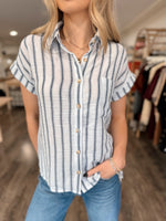 Casual Fridays Stripe Blouse - Navy