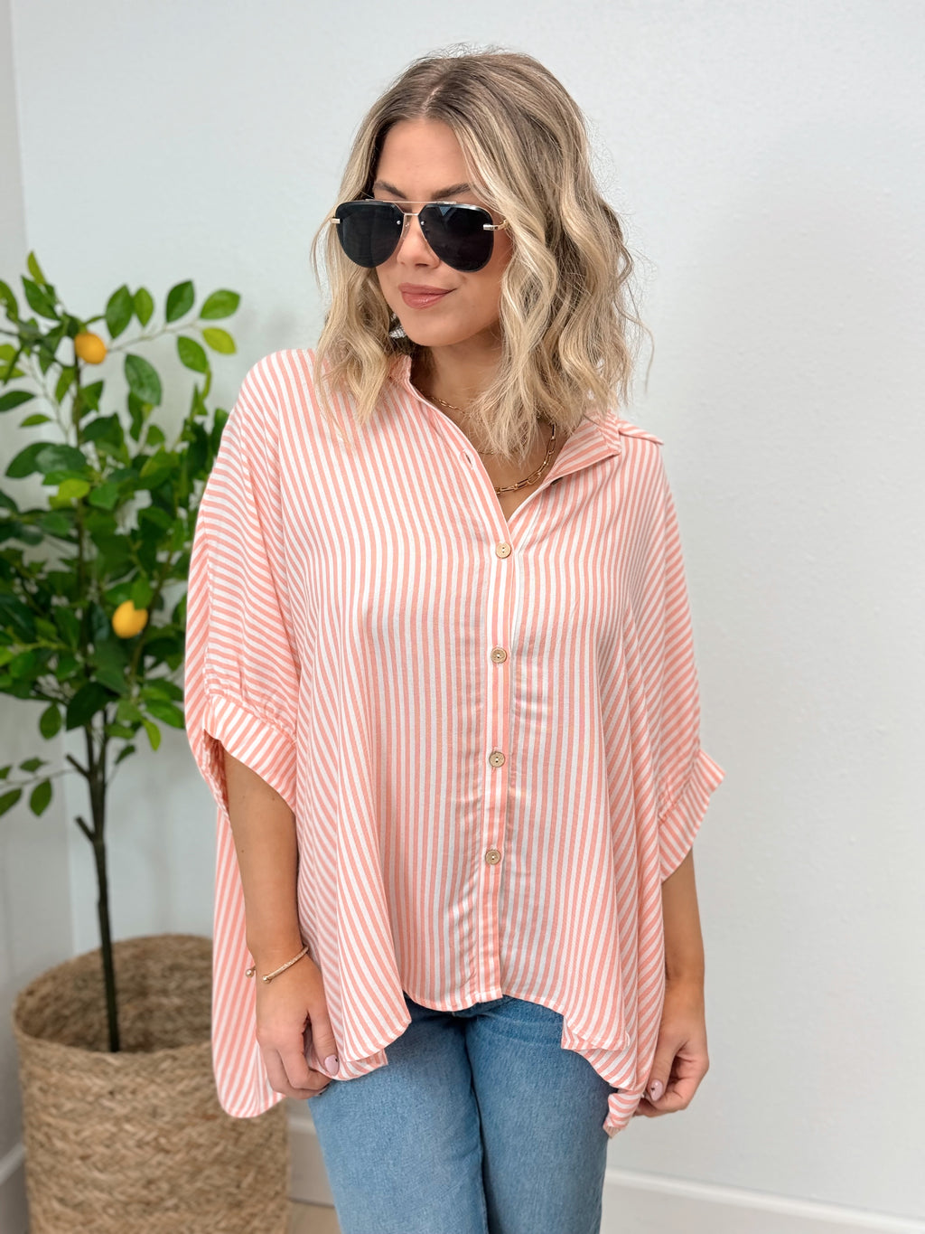 Summer Stroll Oversized Blouse - 2 Colors