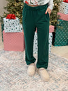 Oh So Cozy Fleece Joggers - Evergreen