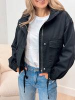 April Showers Twill Jacket - Black