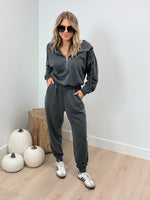 Suburbs French Terry Jumpsuit - Charcoal