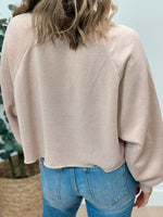 Your Serve Cropped Crewneck - Tan - FINAL SALE