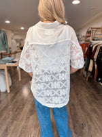 Crochet Lace Blouse - White