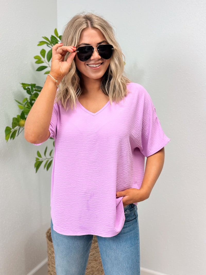 Best Yet Woven V Neck Blouse - 5 Colors