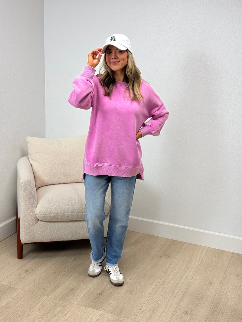 Something Good Oversized Sweatshirt - Mauve