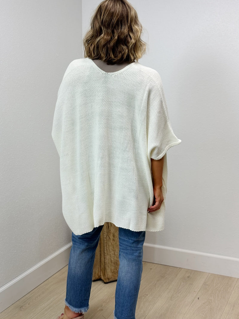 Lovely Day Layering Textured Cardigan - IVORY