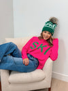 Ski in Style Sweater - Bright Pink