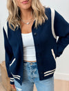 Team Captain Sweater Jacket - Navy