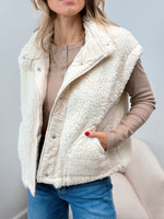 Teddy Sherpa Vest - Cream