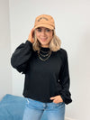 Ruffled French Terry Tee - 2 Colors
