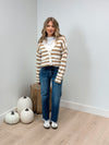 Lessons in Chemistry Stripe Cardigan - Khaki