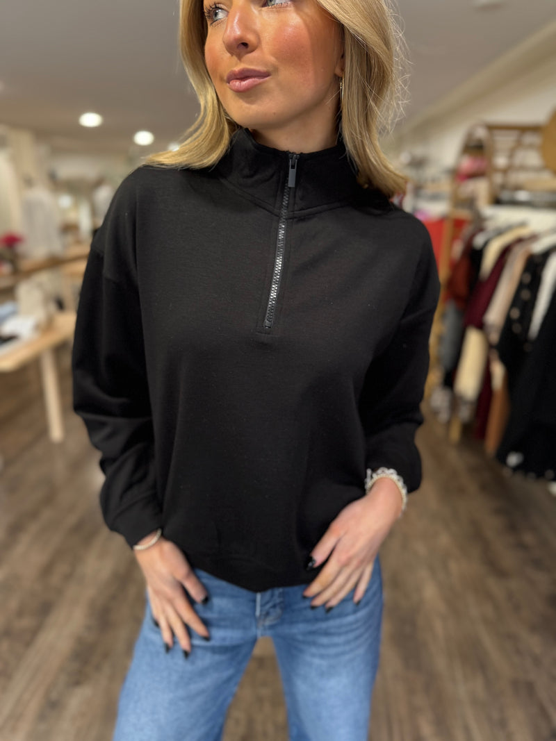 Scuba Half Zip Sweatshirt - Black