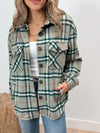 Meet Me at the Patch Flannel Shacket - Green