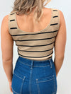 Street Style Striped Knit Bodysuit - 2 Colors