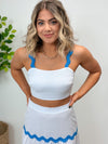 Enchanted Scalloped Trim Cropped Tank - FINAL SALE