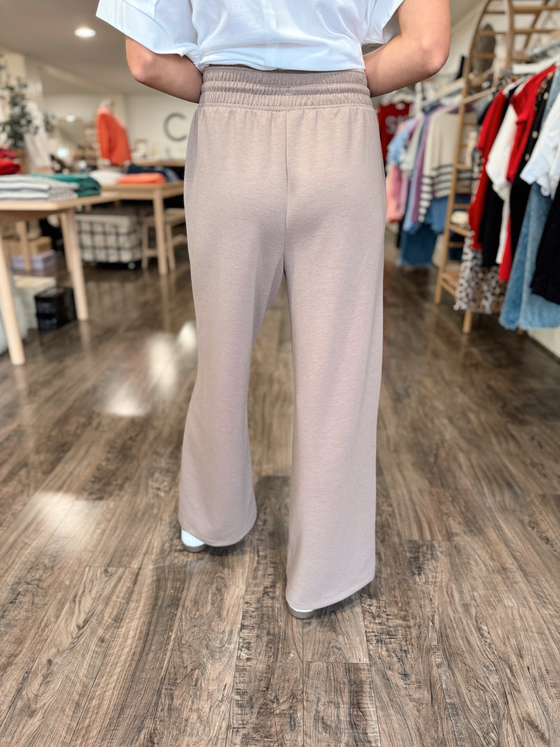 Effortless Wide Leg Scuba Lounge Pant - 2 Colors