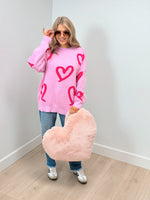 Love Letters Crewneck Sweater - Pink