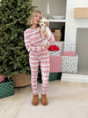 Holiday Print Fleece Lined Jammies - White