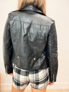 Montreal Faux Leather Moto Jacket - Black