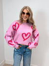 Love Letters Crewneck Sweater - Pink