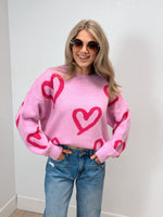 Love Letters Crewneck Sweater - Pink