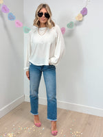 Ruffled French Terry Tee - 2 Colors