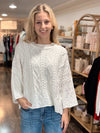 Cozy Cable Knit Sweater - Ivory